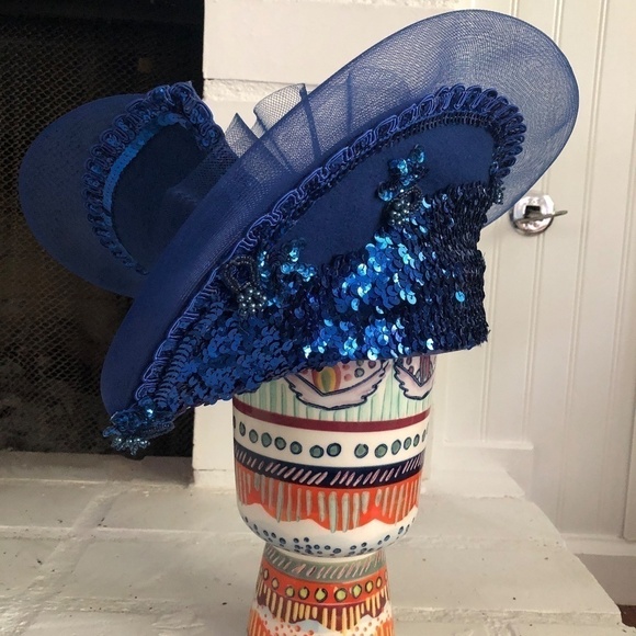 VINTAGE Wool Blue Hat by Deborah of New York main image 4